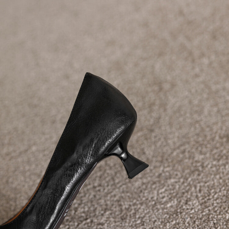 Verrine Leather Low Pumps