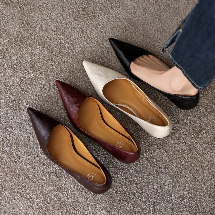 Verrine Leather Low Pumps