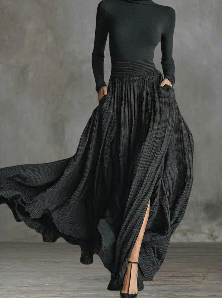 Rachel | High-Waist Side-Slit Maxi Dress