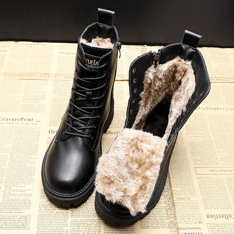 Delphine – Lined Winter Boots with Buckle