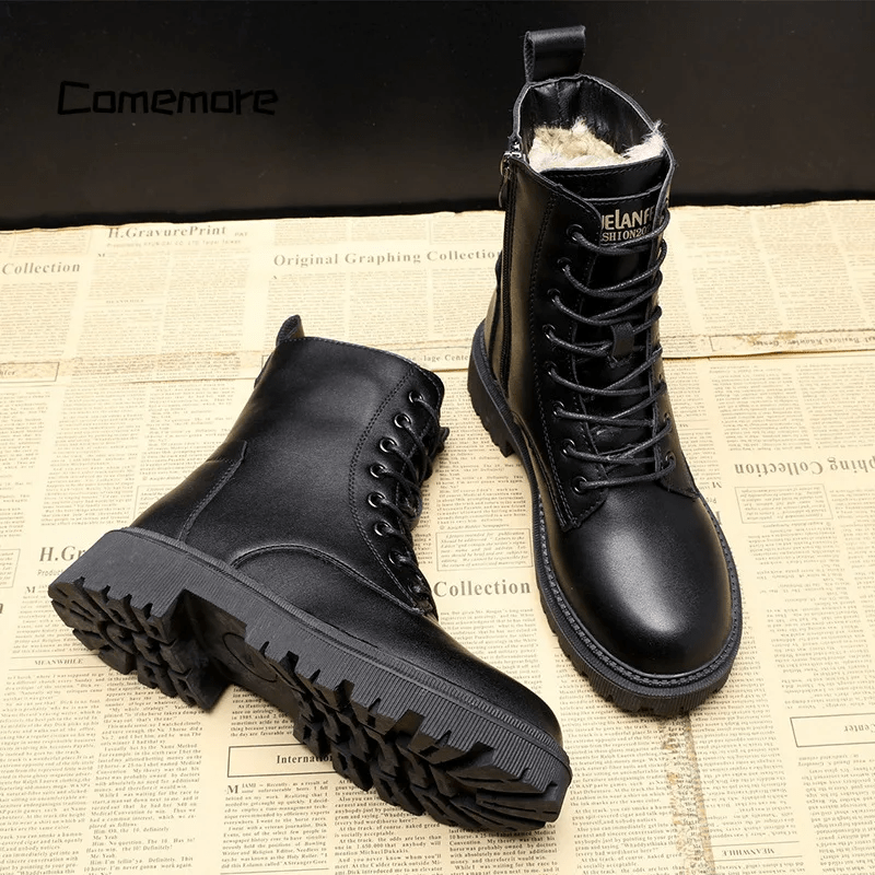 Delphine – Lined Winter Boots with Buckle
