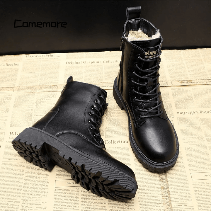 Delphine – Lined Winter Boots with Buckle