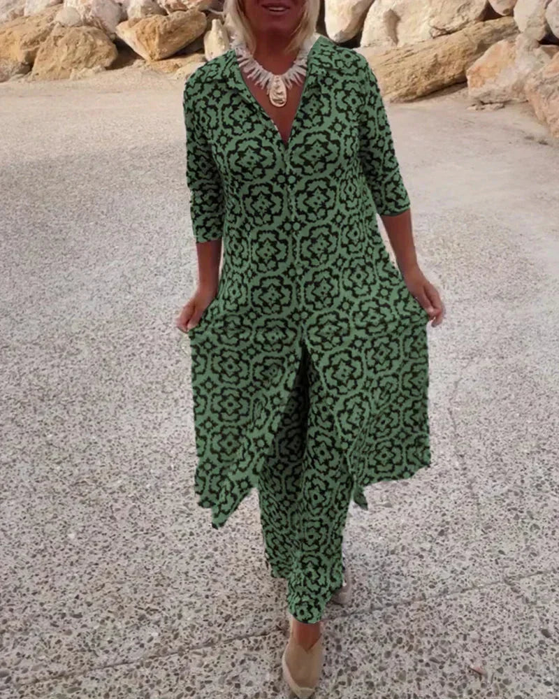 Sara™ | Button-Up Two-Piece Set