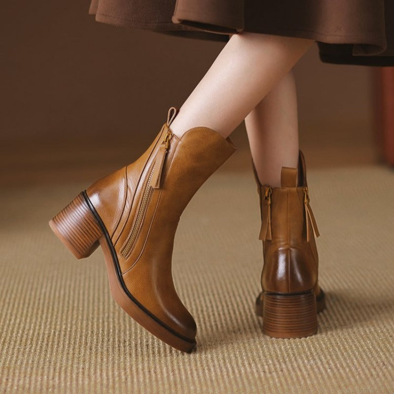 Lorraine | Low Heel Fall Ankle Boots