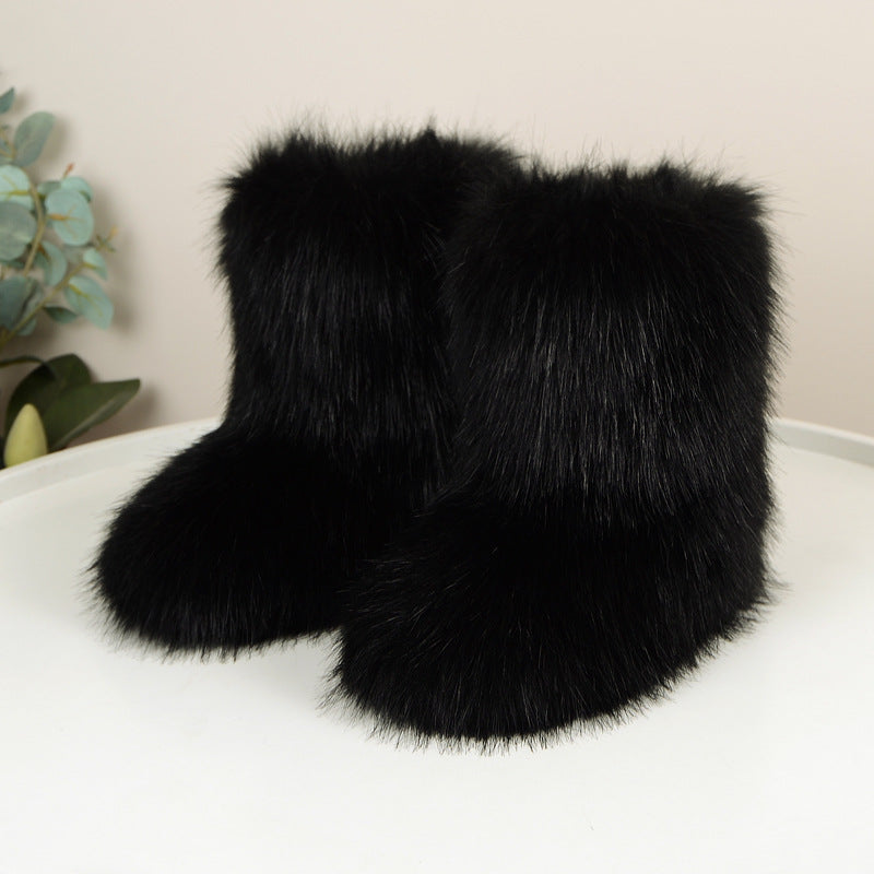 Ségolène – Fleece-Lined Mid-Calf Winter Boots