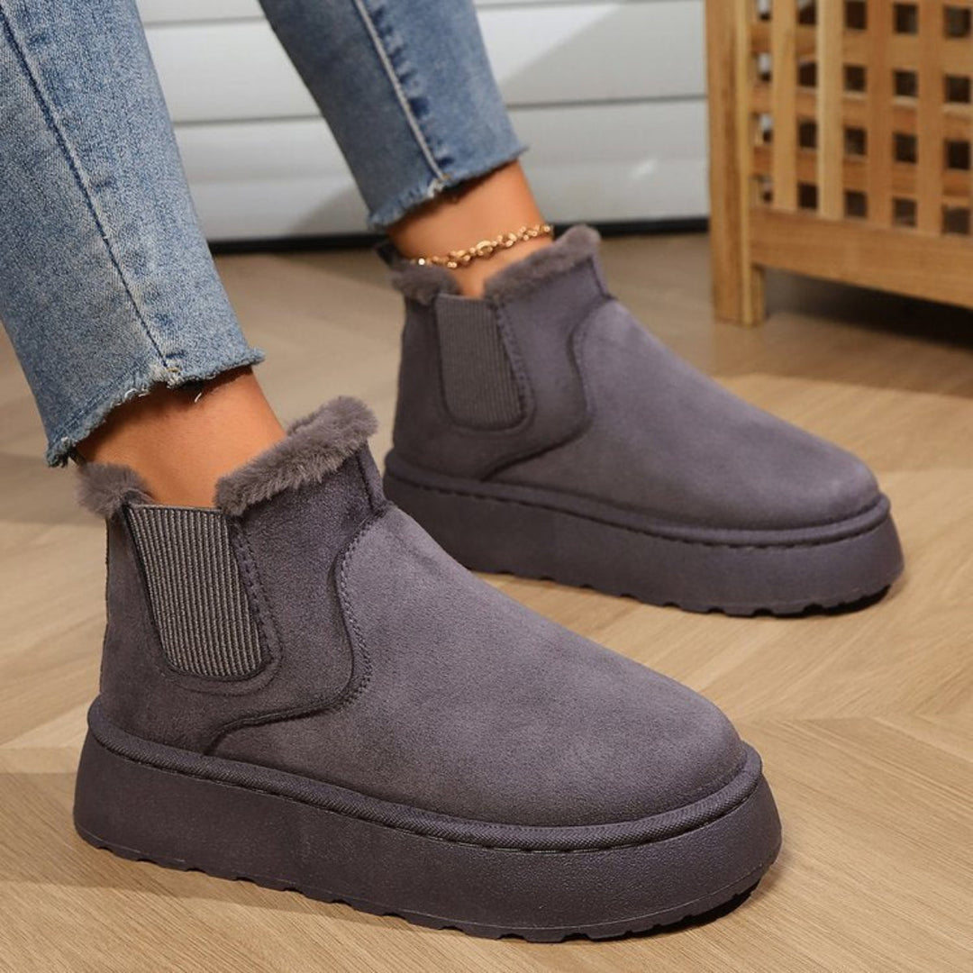 Armelle – Slip-On Faux Suede Snow Ankle Boots