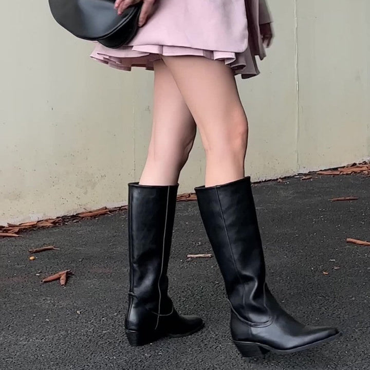 Aurélie – Pointed-Toe Knee-High Boots