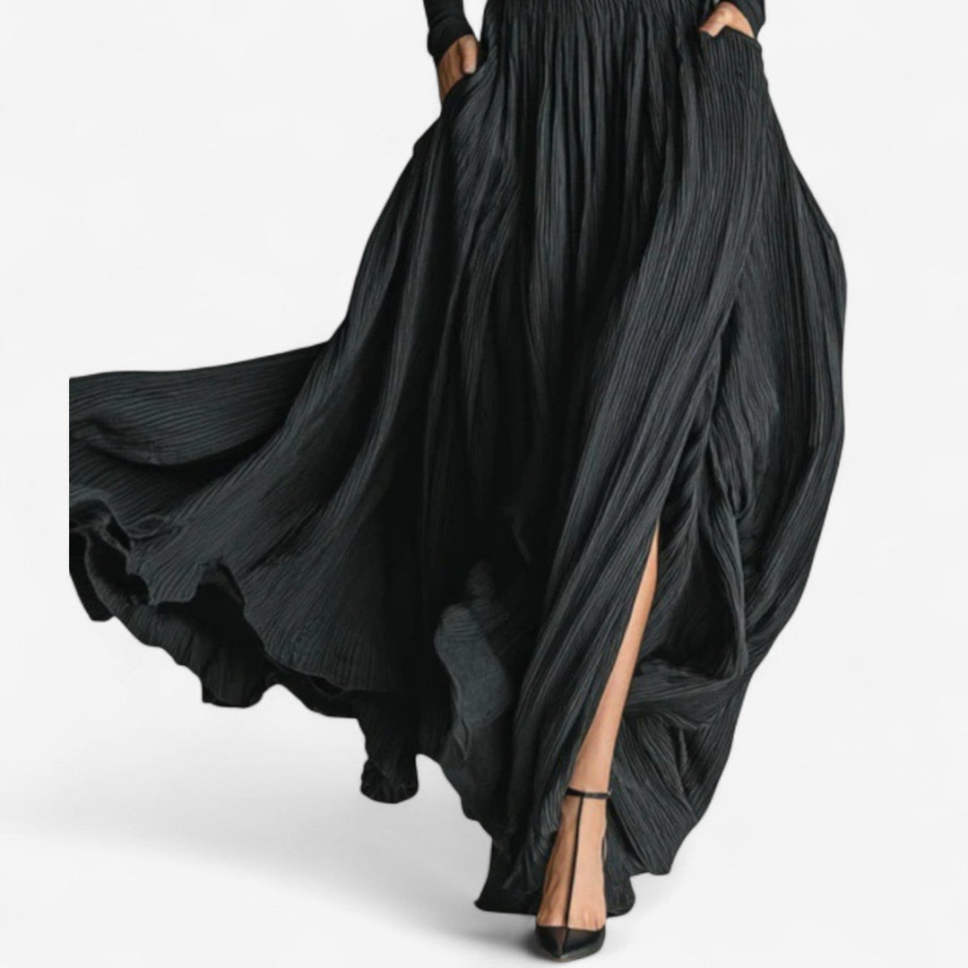 Rachel | High-Waist Side-Slit Maxi Dress