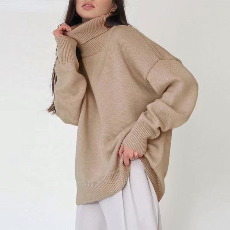 Mylène – Oversized Cotton Turtleneck Sweater
