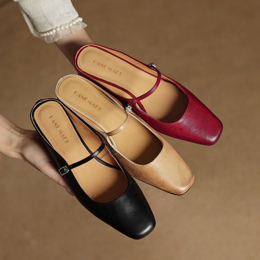 Meyra Leather Mules