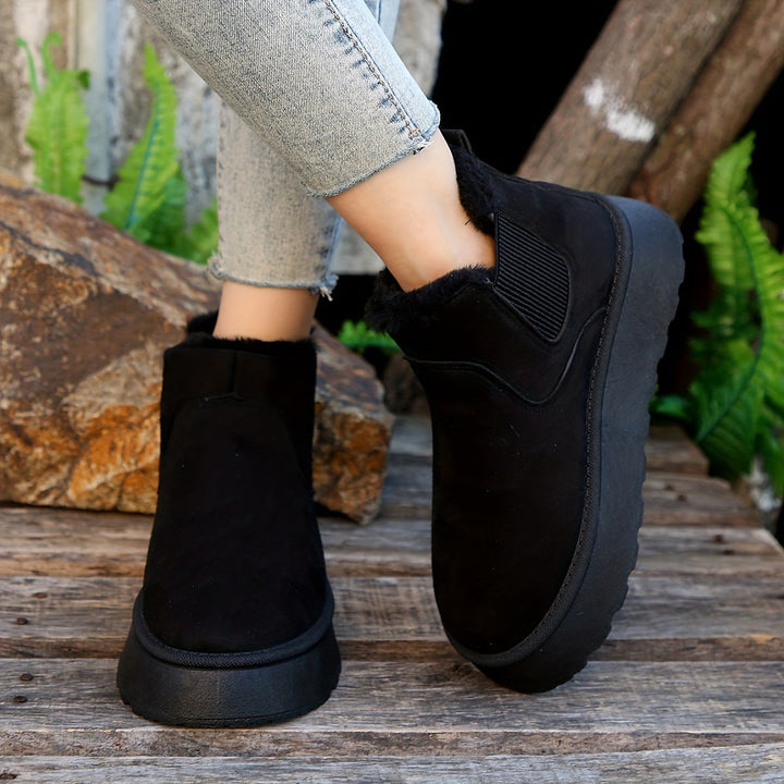 Armelle – Slip-On Faux Suede Snow Ankle Boots
