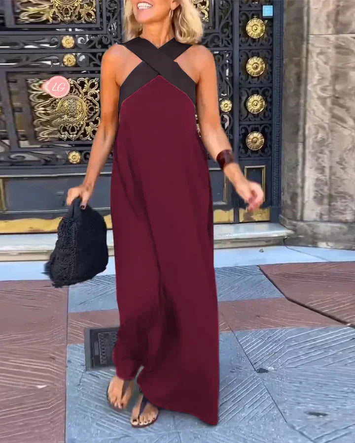 Quirine | Wrap-Front Maxi Dress-