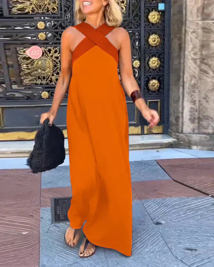 Quirine | Wrap-Front Maxi Dress-