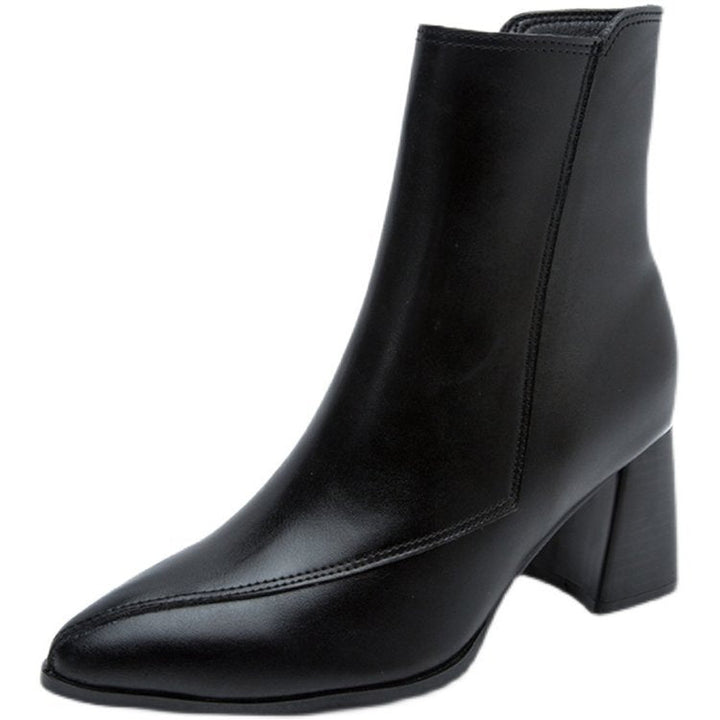 Marceline – Pointed-Toe Ankle Boots with Side Zip