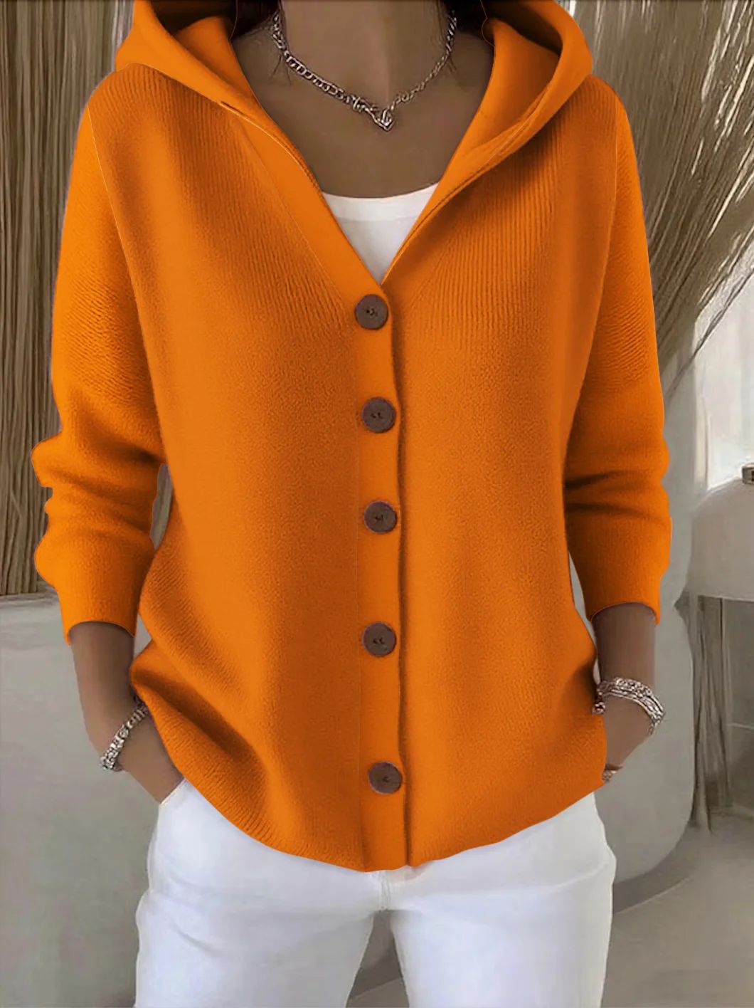 Cugnet – Hooded Button Cardigan