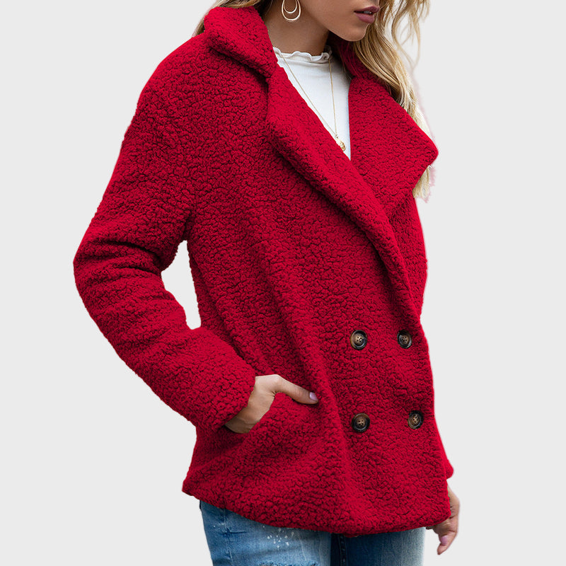 Delphine | Teddy Coat with Collar
