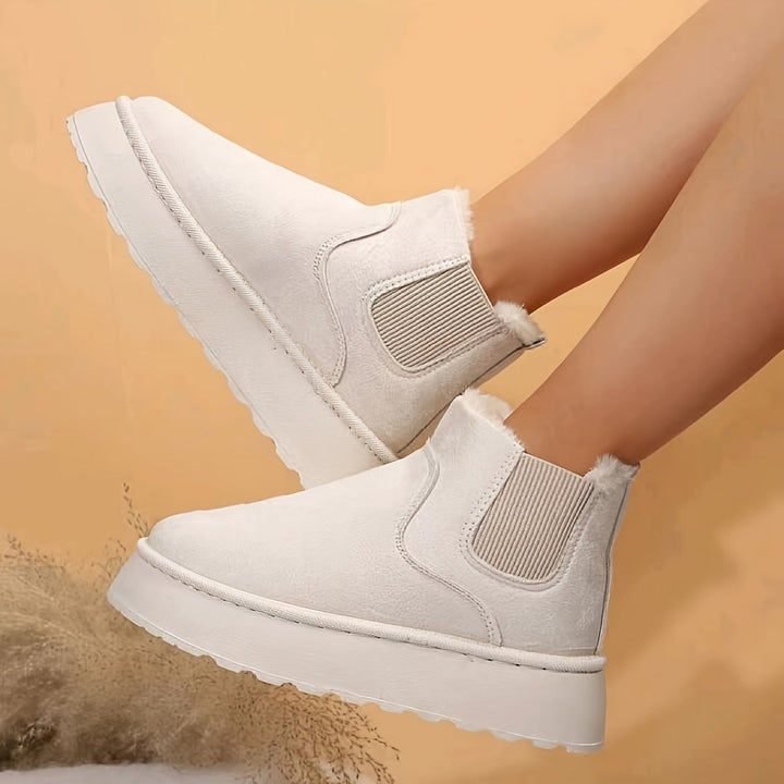 Armelle – Slip-On Faux Suede Snow Ankle Boots