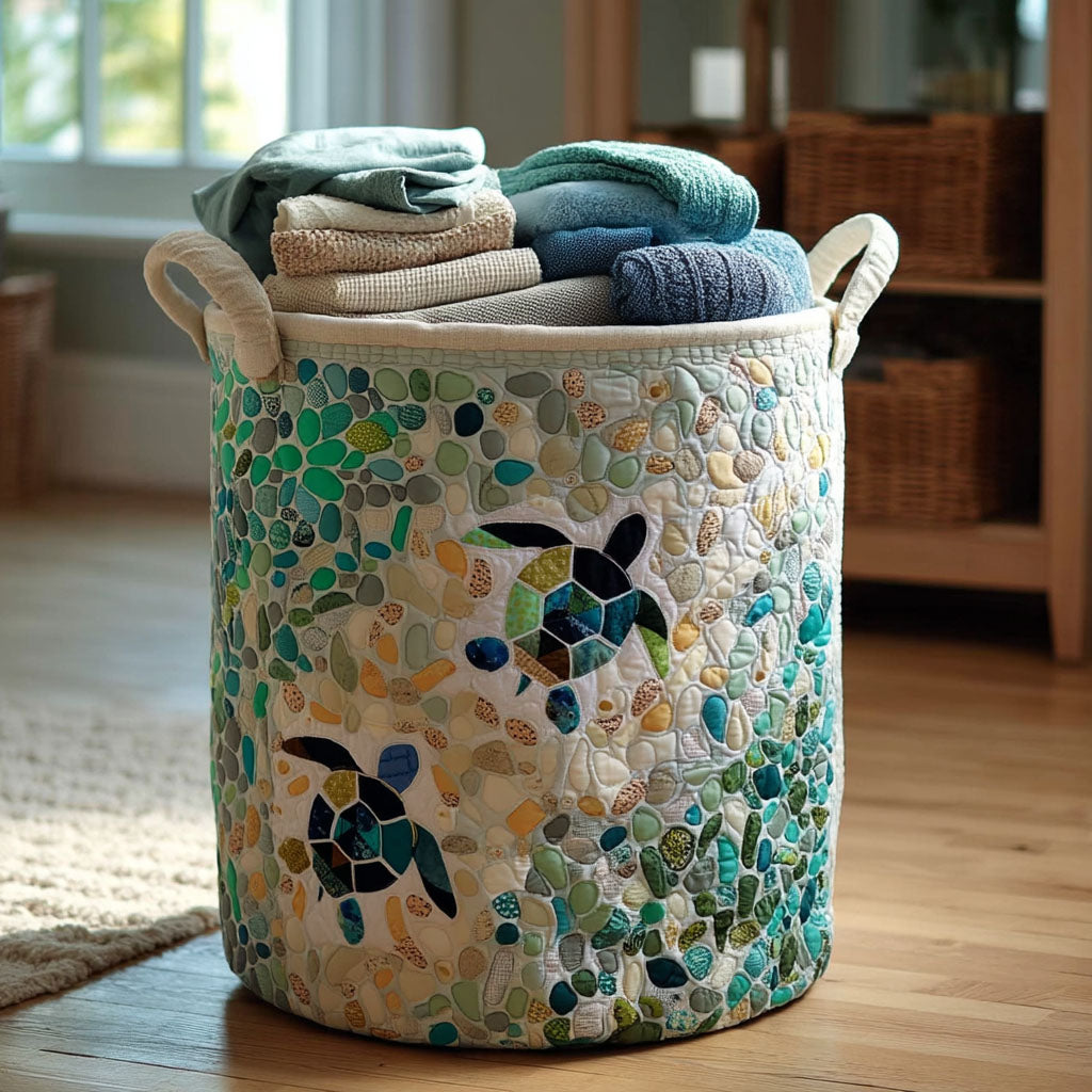 Turtleshore | Hand-Quilted Laundry Basket
