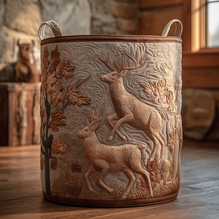 Cedar Peak | Hand-Quilted Laundry Basket