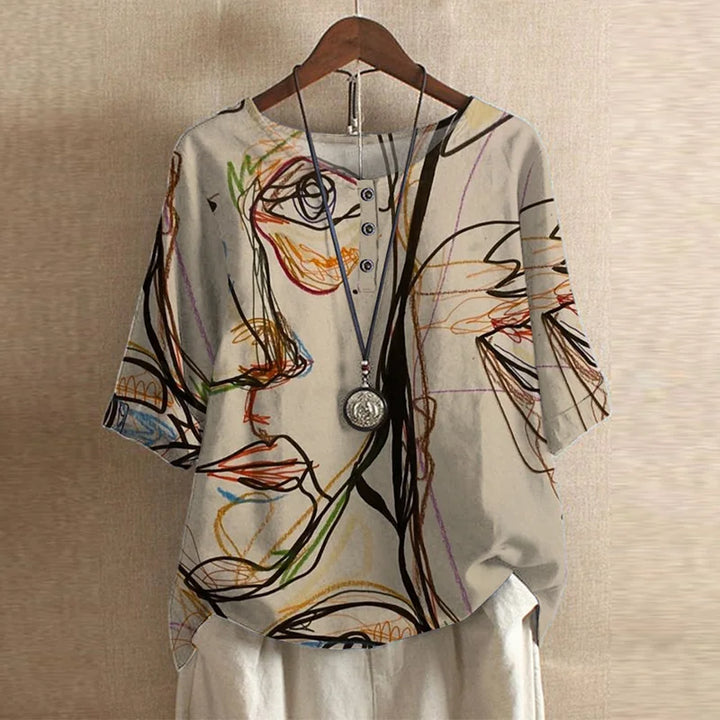 Flora | Vintage Floral Print Blouse
