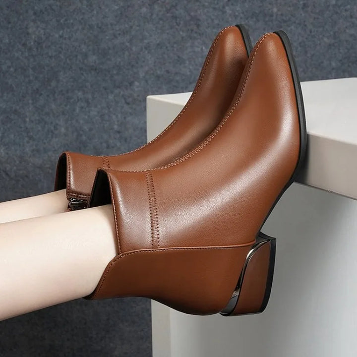 Bérénice – Lined Pointed-Toe Ankle Boots