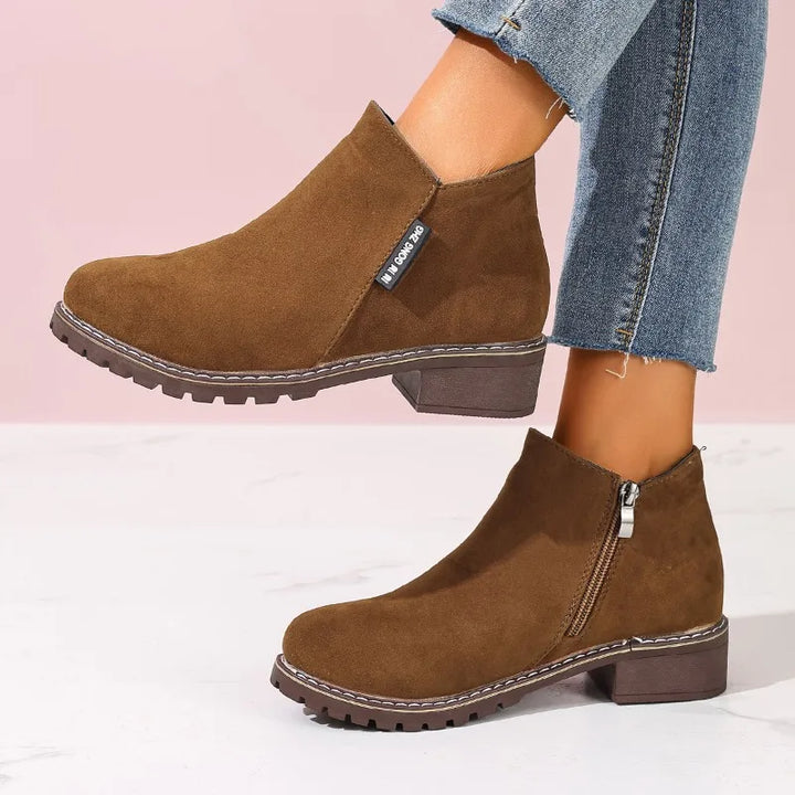 Adèle – Platform Ankle Boots with Chunky Heel