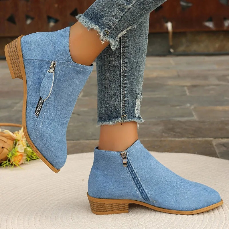 Capucine – Colorful Ankle Boots with Side Zip