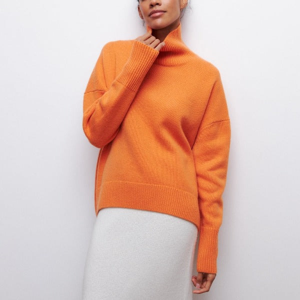 Mylène – Oversized Cotton Turtleneck Sweater
