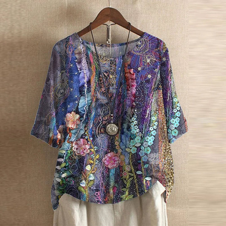 Flora | Vintage Floral Print Blouse