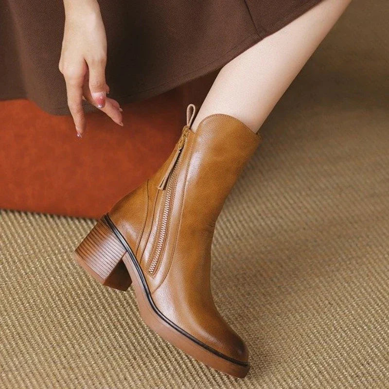 Lorraine | Low Heel Fall Ankle Boots