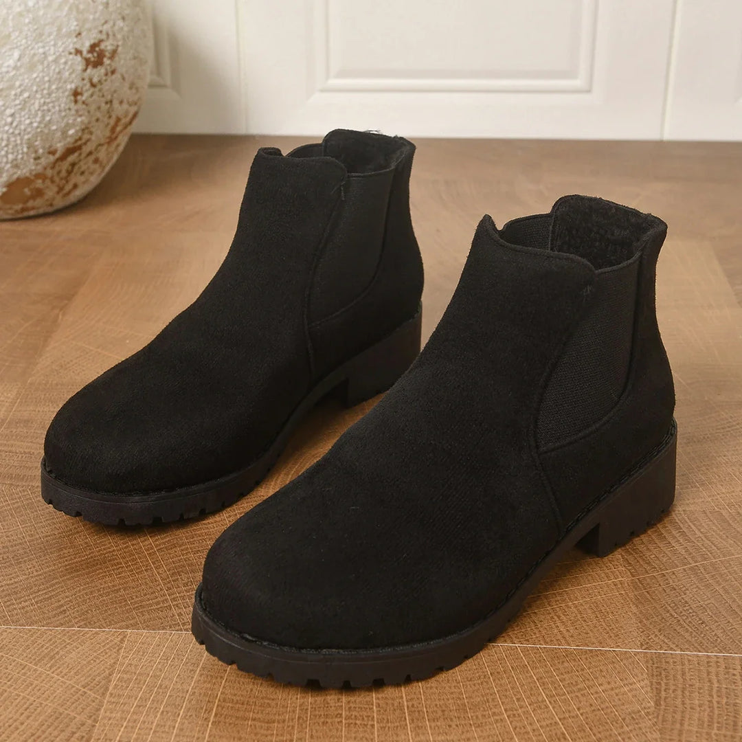 Margaux – Suede Chelsea Ankle Boots with Lug Sole