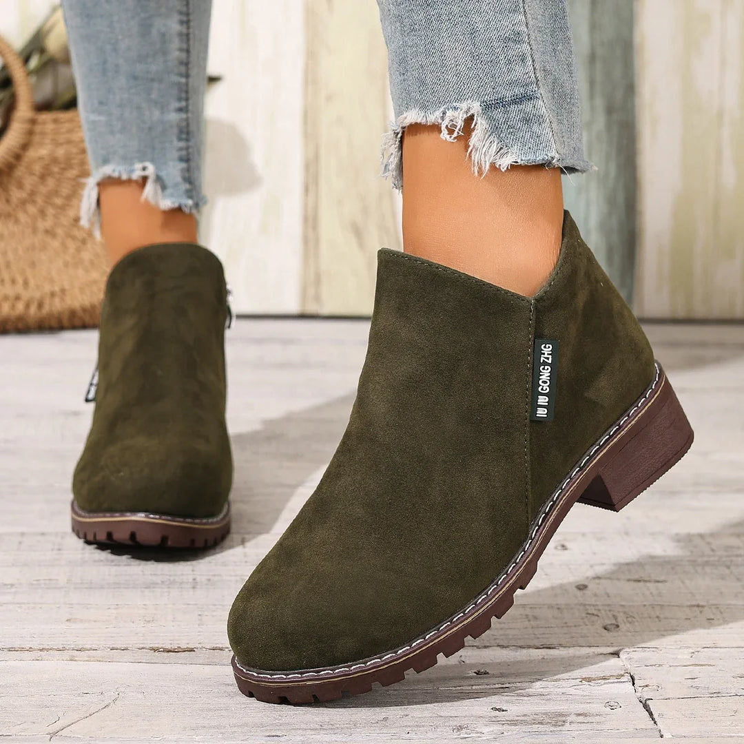 Adèle – Platform Ankle Boots with Chunky Heel