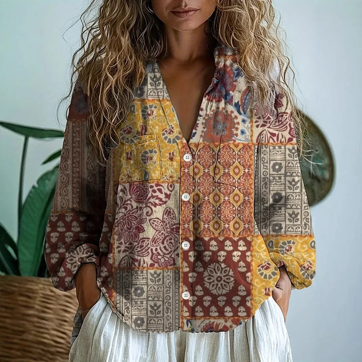 Rosette | V-Neck Relaxed Blouse