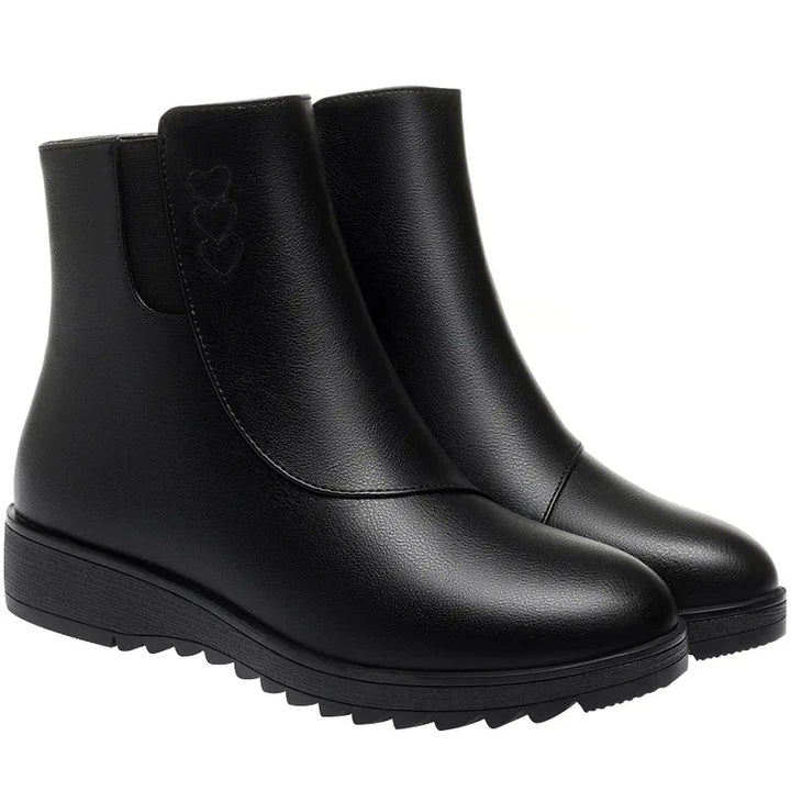Mathilde – Fleece-Lined Ankle Boots with Side Zip