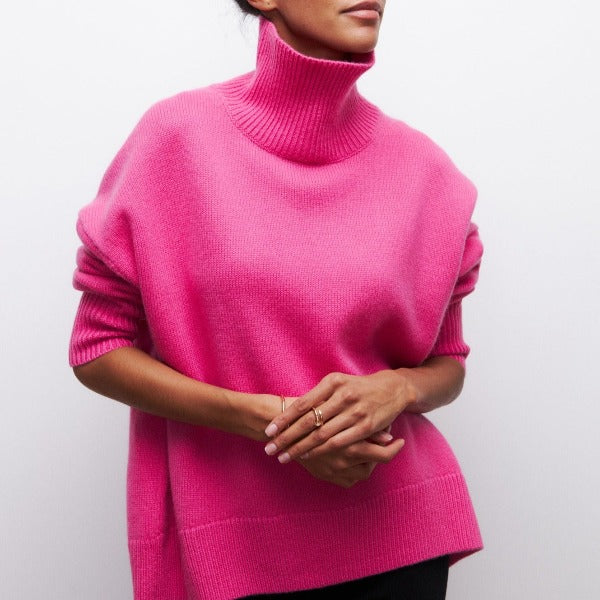 Mylène – Oversized Cotton Turtleneck Sweater