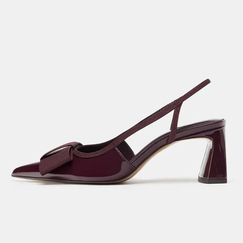 Scarlett | Elegant Slingback Bow Heels