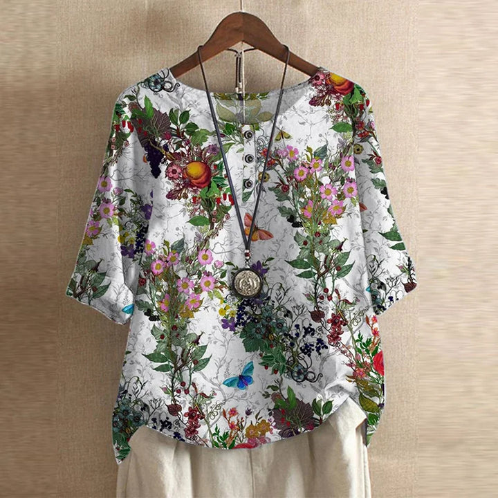 Flora | Vintage Floral Print Blouse