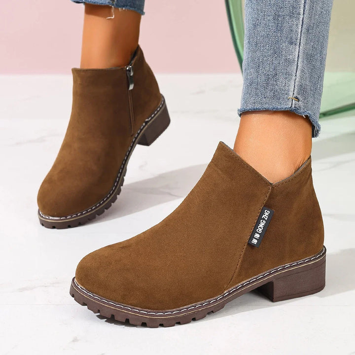 Adèle – Platform Ankle Boots with Chunky Heel
