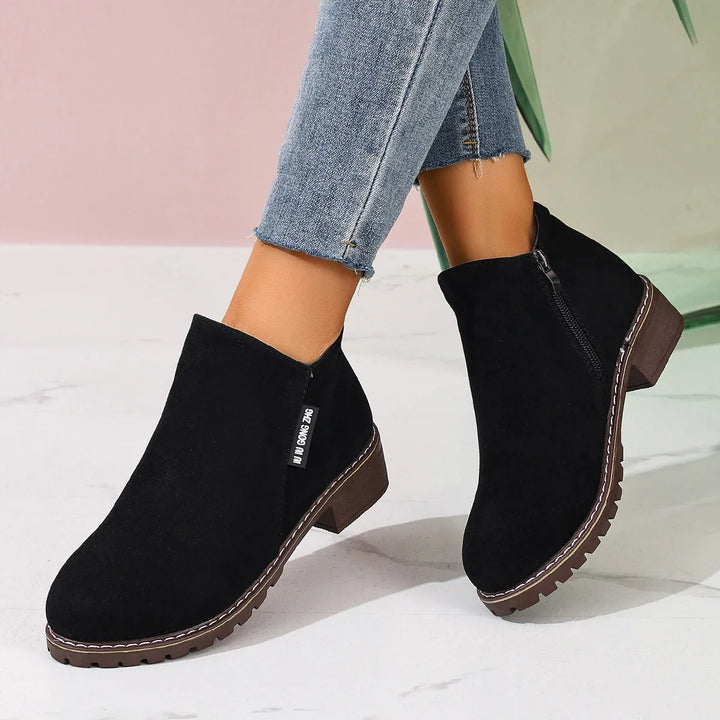 Adèle – Platform Ankle Boots with Chunky Heel