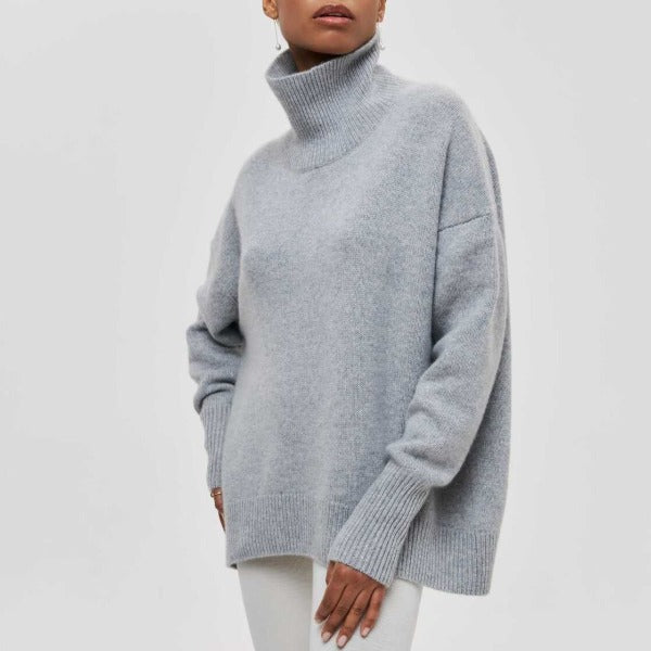 Mylène – Oversized Cotton Turtleneck Sweater
