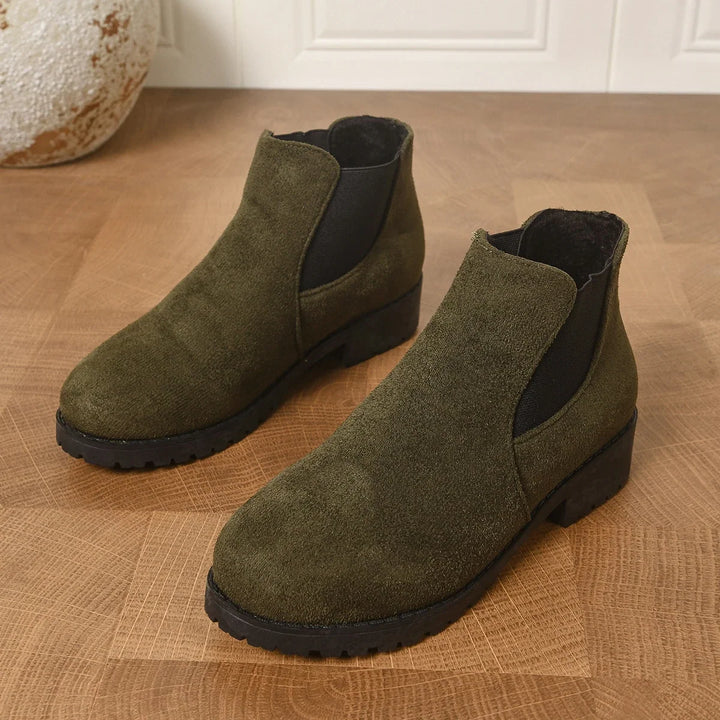 Margaux – Suede Chelsea Ankle Boots with Lug Sole