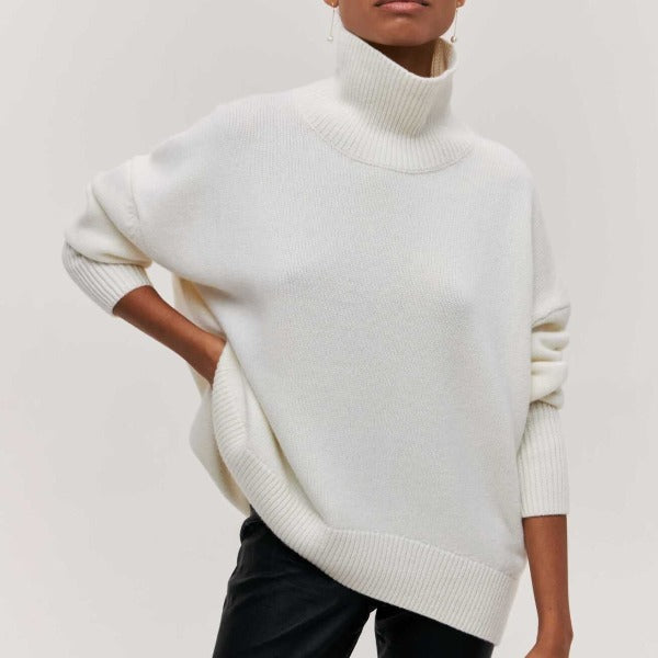 Mylène – Oversized Cotton Turtleneck Sweater