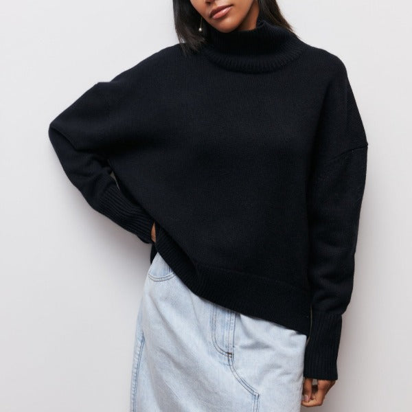 Mylène – Oversized Cotton Turtleneck Sweater