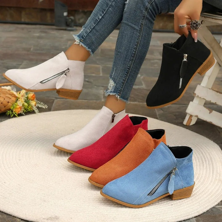 Capucine – Colorful Ankle Boots with Side Zip