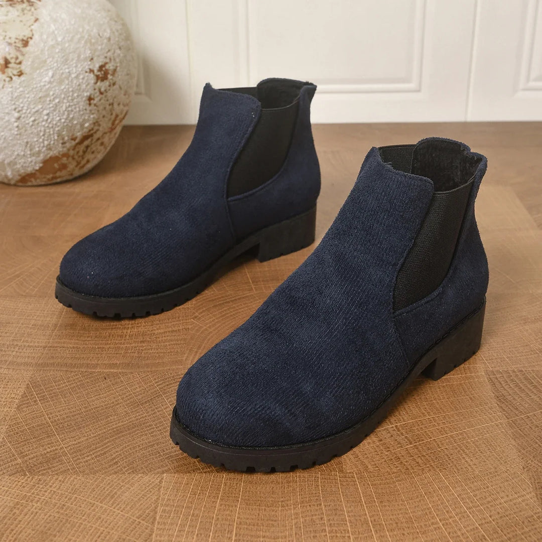 Margaux – Suede Chelsea Ankle Boots with Lug Sole