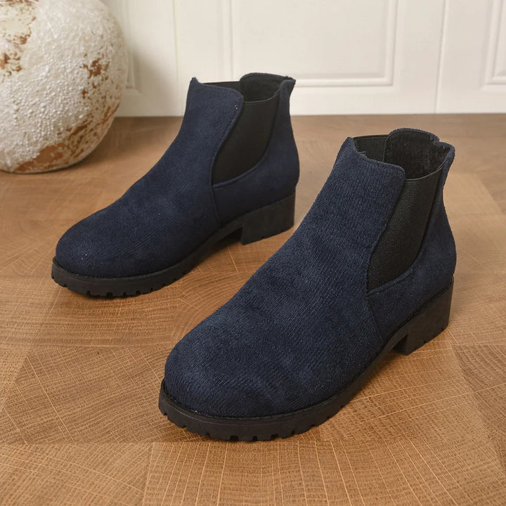 Margaux – Suede Chelsea Ankle Boots with Lug Sole