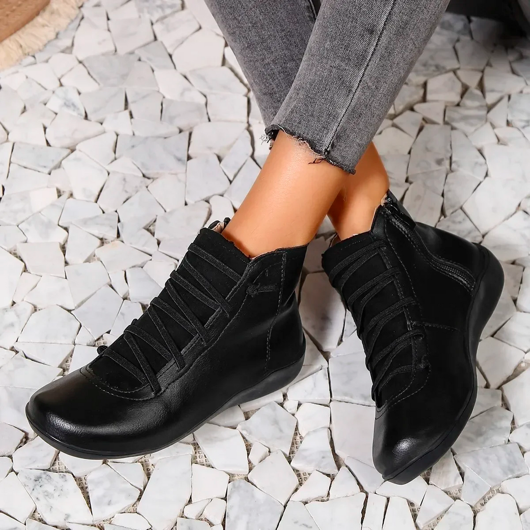 Héloïse – Zip-Up Ankle Boots with Non-Slip Sole