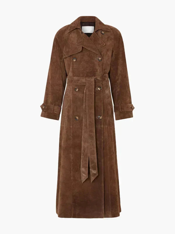 THE CHIC SOFT SUEDE TRENCH COAT