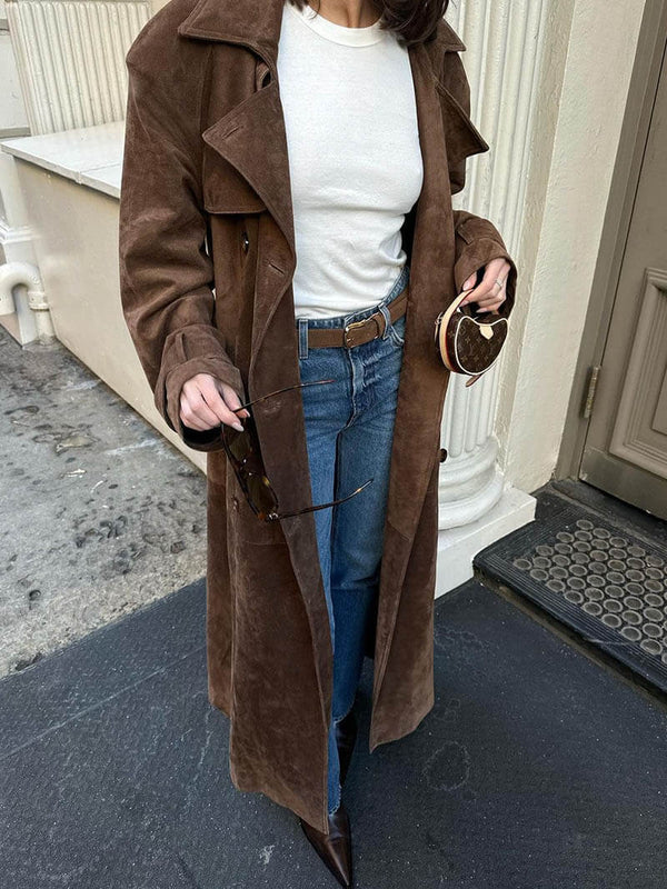 THE CHIC SOFT SUEDE TRENCH COAT