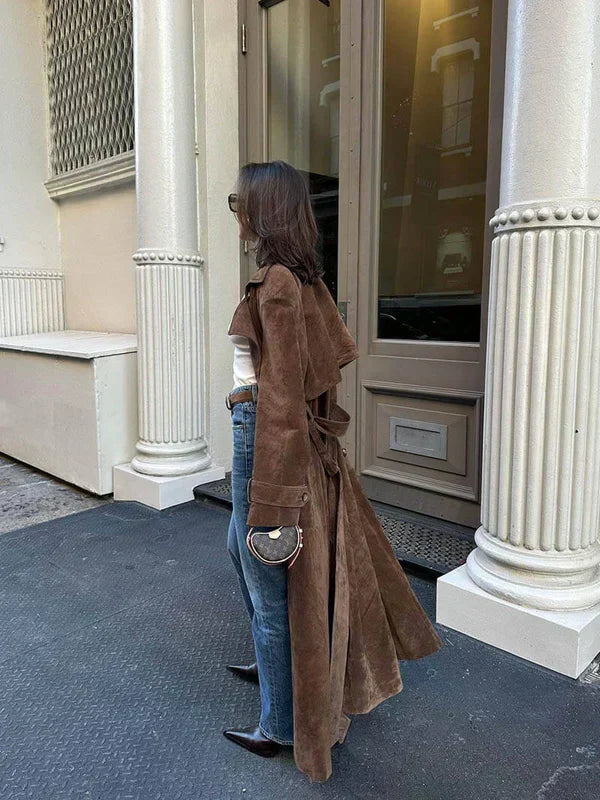 THE CHIC SOFT SUEDE TRENCH COAT